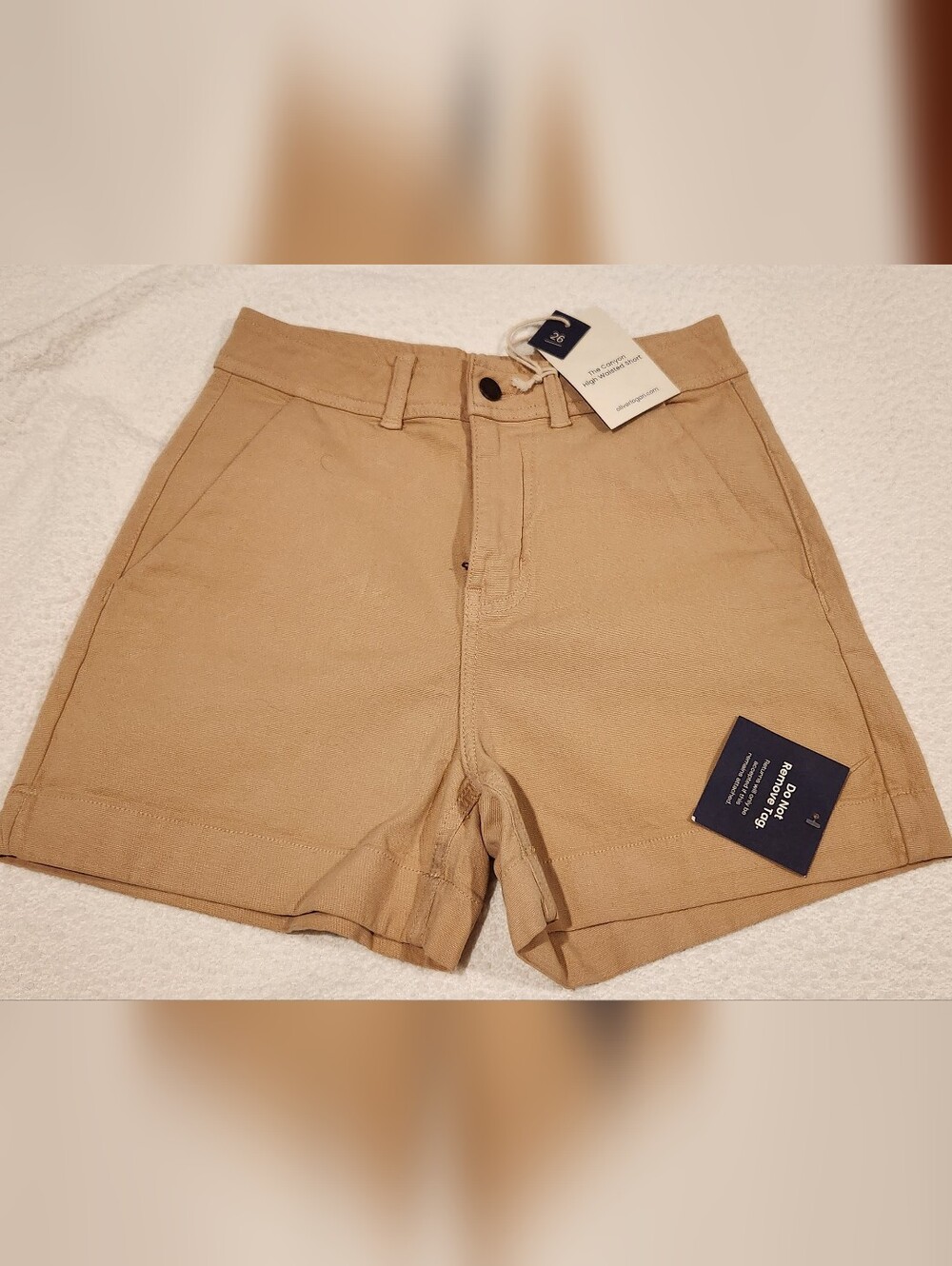 Women's Cargo Shorts in Tan - Oliver Logan